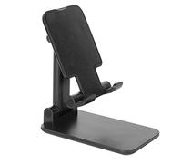 Restokki Mobile Phone Holder Folding Retractable Multifunctional Stand for Watching Movies Charging Phone Tablet (Black)