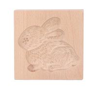 Restokki Moule à Biscuits 3D en Bois Wooden Cookie Mould Beechwood Biscuit Press Stamp Mold for Kitchen Baking and DIY Crafts (Pomme de pin) (Moulin à Vent) (Lapin)