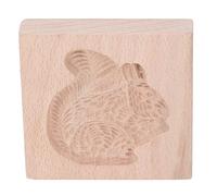 Restokki moules à Biscuits en Bois，Wooden Cookie Mould Beechwood Biscuit Press Stamp Moldfor Kitchen Baking and DIY Crafts (Pomme de pin) (Moulin à Vent) (Lapin) (Décor) (Écureuil)