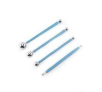 Restokki Outil de Boule à Modeler, Boules à Double extrémité Outil de Sculpture Stylet à Boule en métal pour gâteau Fondant Argile polymère poterie modelage Nail Art