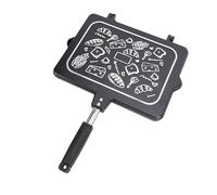 Restokki Poêle à Sandwich antiadhésive Double face, poêle à Sandwich grillé, chauffage uniforme pour la cuisine à domicile, petit déjeuner