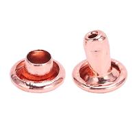 Restokki Rivets à Double capuchon, clous en fer Rose or pour sacs, chaussures, ceintures, artisanat en cuir, sacs à main DIY, 100 pièces