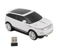 Restokki Souris de Jeu sans Fil en Forme de Voiture 2.4 GHz 1600 DPI Souris d'ordinateur en Forme de Voiture 3D Cool avec récepteur USB pour Ordinateur Portable (White)