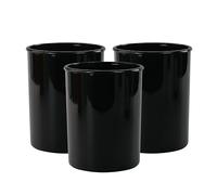 Reston Lloyd Lot de 3 petits porte-ustensiles, pot de rangement multifonction pour ustensiles de cuisine, comptoir de cuisine et bureau, plastique sans BPA, noir