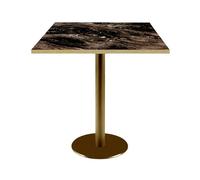 Restootab Table 70x70cm Rome bistrot marbre veiné Glossy