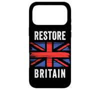 Restore Britain - Flag UK Conservative Graphic (Black) Coque pour iPhone 17 Pro Max