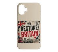 Restore Britain - Flag UK Conservative Graphic Grunge Coque pour iPhone 16 Plus