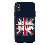 Restore Britain - Flag UK Conservative Graphic Grunge Coque pour iPhone X/XS