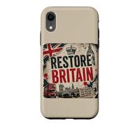 Restore Britain - Flag UK Conservative Graphic Grunge Coque pour iPhone XR