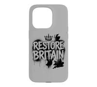 Restore Britain - Graffiti Flag UK Conservative Grunge Coque pour iPhone 15 Pro