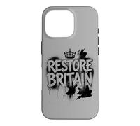 Restore Britain - Graffiti Flag UK Conservative Grunge Coque pour iPhone 16 Pro