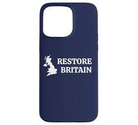 Restore Britain - UK Patriot Conservative Graphic (Navy) Coque pour iPhone 15 Pro Max