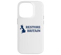 Restore Britain - UK Patriot Conservative Graphic (White) Coque pour iPhone 14 Pro