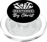 Restored by Christ - Christian Men's Faith Gospel Tools PopSockets PopGrip pour MagSafe