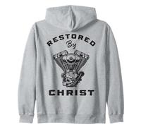 Restored by Christ - Christian Men's Motorcycle Gospel Faith Sweat à Capuche