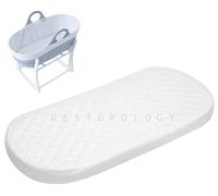 Restorology Matelas ovale double face hypoallergénique pour couffin Tommee Tippee Sleepee, Mamas & Papas Housse amovible (74 x 28 x 4 cm)