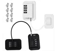 Restricteur de fenêtre, verrous de sécurité de fenêtre 2PCS, auto-adhésif à quatre grilles verrouillage de fenêtres, restricteurs de fenêtres pour upvc sans forage de sécurité (noir)