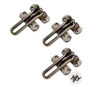 Restricteurs de porte de barre d'oscillation de porte d'entrée, restricteurs de chaîne de sécurité en alliage de zinc Loquet de verrouillage de fenêtre de garde de porte-patine verte 3PCS