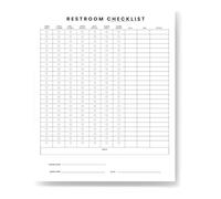 Restroom Maintenance Checklist Log Book: Daily, Weekly & Monthly Cleaning and Inspection Tracker, For Schools, Offices, Restaurants, Gyms & Public Facilities, 8.5" X 11"