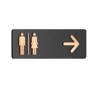 Restroom Sign - Acrylic Modern Toilet Door plaqu, Gender Symbol Bathroom Label, Self Adhesive Wall Plate | Waterproof Washroom Indicator For Office, Restaurant, Café, Hotel, Home, Business Entrance