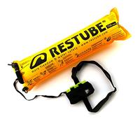 RESTUBE Extreme Bouée de Sécurité Gonflable Conditions Difficiles - Flotteur pour Nage en Eau Libre - Mécanisme de Gonflage Automatique avec Sifflet