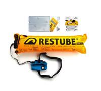 RESTUBE Extreme Starter Package Bouée de Sécurité Gonflable Conditions Difficiles - Flotteur pour Nage en Eau Libre, 2 Cartouches de CO2 & Bande Réfléchissante