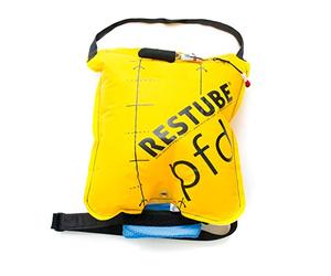 RESTUBE PFD Gilet de Sauvetage Gonflable - Bouée de Sécurité Certifiée CE pour Nage en Eau Libre, Paddle, Kayak et Bateau - Flotteur Petit & Léger