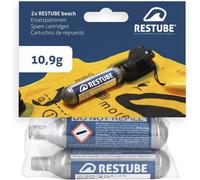 RESTUBE Plage CO2 Cartouches de Rechange 10,9g Schwimmhilfe-Starterbundle 2 Pcs