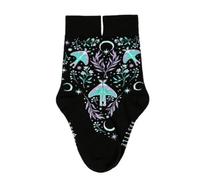 Restyle Chaussettes Moon Glow Papillon de Ffée Magique Unisexe Wicca Jacquard, Noir, Numeric