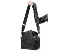 Restyle Dark Altar Sac à bandoulière gothique noir en cuir végétalien, sac à main