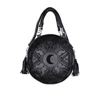 Restyle Henna Sac à Main Rond Goth Gothique Wicca Cuir Vegan