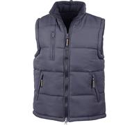 Result Bodywarmer / Gilet matelassé pour hommes, déperlant, coupe-vent BC936 (L) (Bleu marine)