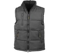 Result Bodywarmer / Gilet matelassé pour hommes, déperlant, coupe-vent BC936 (L) (Noir)