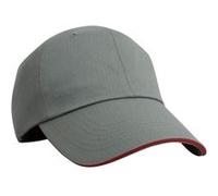Result - Casquette à rebord en contraste - Adulte unisexe (Taille unique) (Gris/Rouge) - UTPC2299 Gris/Rouge