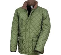 Result Cheltenham Veste matelassée pour hommes avec doublure en polaire, imperméable, coupe-vent BC2049 (S) (Olive)