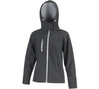 Result Core Lite - Veste softshell à capuche - Femme (L) (Noir/Gris) - UTBC3252 Noir/Gris