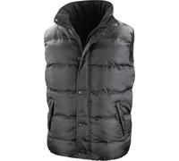Result Core Nova Lux Gilet d'hiver / Gilet matelassé pour hommes, déperlant, coupe-vent BC2051 (XS) (Noir)
