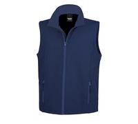 Result Core R232M Doudoune sans manches en softshell imprimable pour homme, Bleu marine/bleu marine, XXXXL