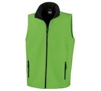 Result Core R232M Doudoune sans manches en softshell imprimable pour homme, Vert vif/noir, XXL