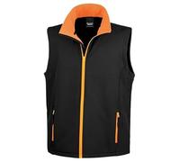 Result Core R232M Gilet imprimable en Softshell pour homme, noir/orange, XL