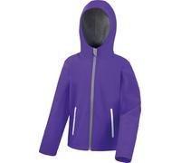 Result Core - "TX" veste softshell avec capuche pour enfants PC6535 (128) (Violet/gris moyen)