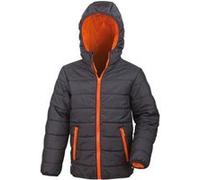 Result Core - Veste molletonnée coupe-vent imperméable - Enfant (XL) (Noir/Orange) - UTRW5242 Noir/Orange G