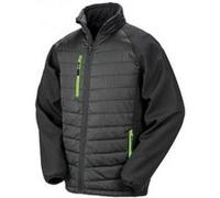 Result - Doudoune Softshell COMPASS - Homme (XS) (Noir / vert citron) - UTPC3326 Noir / Vert Citron