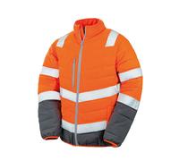 Result Doux Rembourré Sécurité Hi Viz Veste Manteau Orange Ou Jaune
