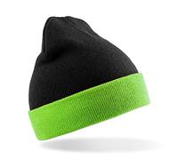 Result Genuine Recycled Bonnet boussole noir, noir/vert anis, Taille unique