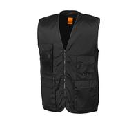 RESULT - gilet reporter multipoches - veste légère sans manches BODYWARMER - réf R045X - noir - mixte homme / femme (S)