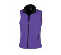 Result R232f Gilet Softshell Imprimable Femme, Violet/Noir, X-Large/Size 16