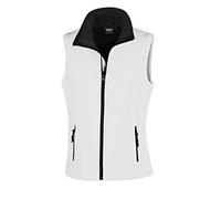 Result Gilet sans Manches imprimé Core Outdoot pour Femme, Blanc (Blanc/Noir)., 46