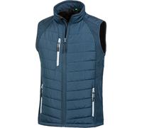 Result Gilet Softshell doublé pour homme Compass PC3327 (XL) (Bleu marine/Gris)