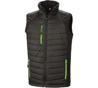 Result - Gilet Softshells matelassé et rembourré COMPASS - Homme (2XL) (Noir / vert) - UTPC3327 Noir / Vert